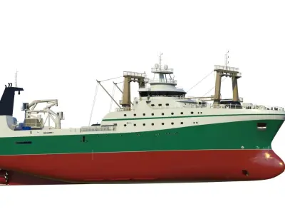 Fishing trawler 3D model