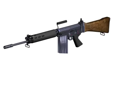 FN FAL Battle Rifle R1 variant 3D model