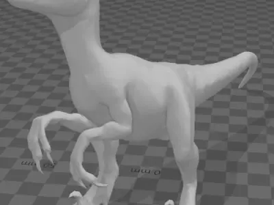 Velociraptor dinosaur 3D print model