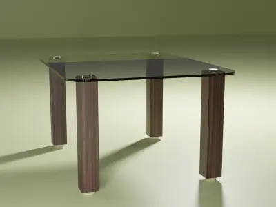 Glass-top Coffee Table Free 3D model