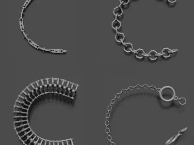 100 Sci Fi IMM Curve Brushes VOL 2 Low-poly 3D model