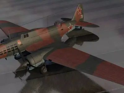 Ilyushin IL-4 - IL-4T - DB-3F 3D model