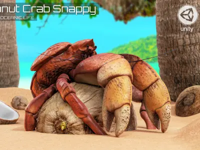 Coconut Crab - Snappy Palm Thief - Underwater Monster - 47 Low-poly 3D model