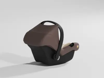 Fabric baby car seat for child 0-13 kg S Low-poly 3D model