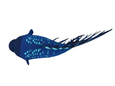 Siamese Fighting fish animated Low-poly 3D model