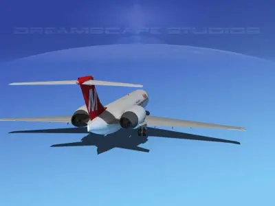 Boeing 717-200 Med Jet 3D model