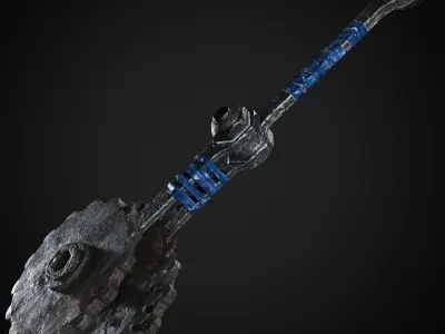 Post Apocalyptic Weapons - Saw Mace Low-poly 3D model