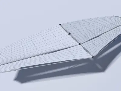 Handmade hand-glider Low-poly 3D model