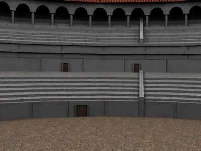 Gladiatorial arena Low-poly 3D model