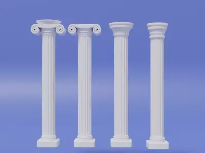 Greek and Roman Columns 3D model