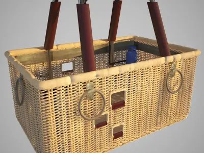 EnglandFlag-Parachute hot air balloon - hot air balloon 3D model