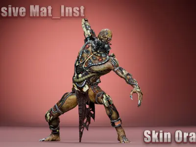 Cyborg Mutant3 Low-poly 3D model