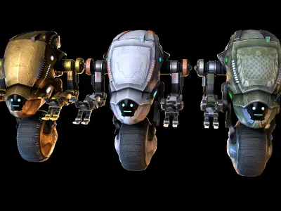 Sci-fi Drone 04 Low-poly 3D model