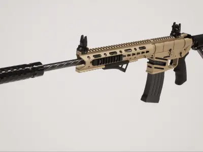 Assault Rifle 2 Low-poly 3D model