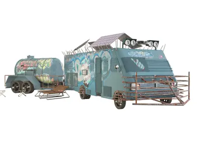 Fleetwood Bounder 1986 Zombi Apocalypse 3D model