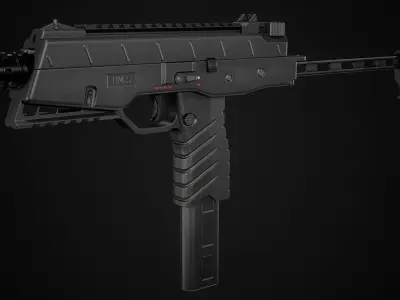 MP9 FPS Animation Low-poly 3D model