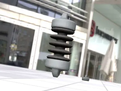 Electricity Poles Isolator 1 - Object 085 Low-poly 3D model