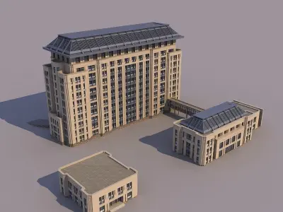 Classical office building 3D model
