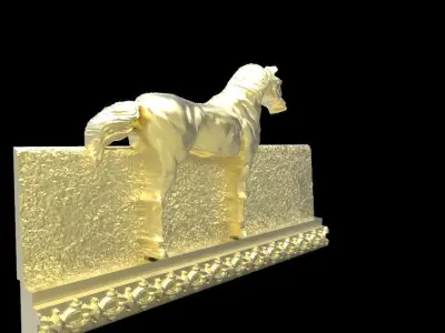 Galloping Horse in reliefs Free 3D print model