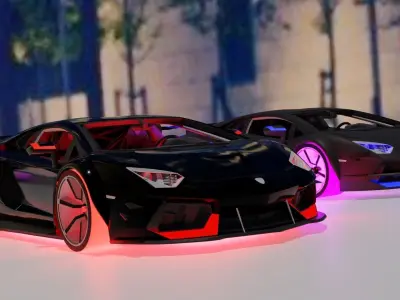 moving cars animation Free 3D model