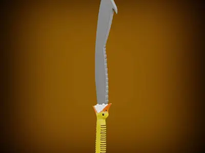 Stylized DuckSword low-poly game ready Free low-poly 3D model