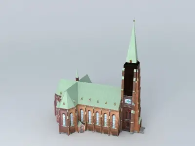Catholic church in Trinec Free 3D model