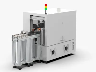 Automatic Micro Motor Shaft Surface Marking Machine 3D model