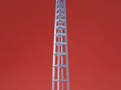 Small Electric Pylon Low-poly 3D model