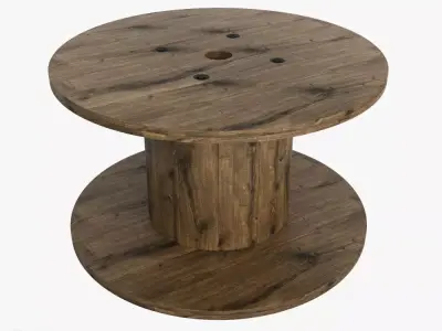 Wooden Reel 3D model