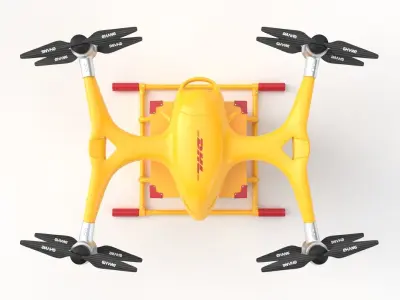 Quadcopter DHL Drone 3D model