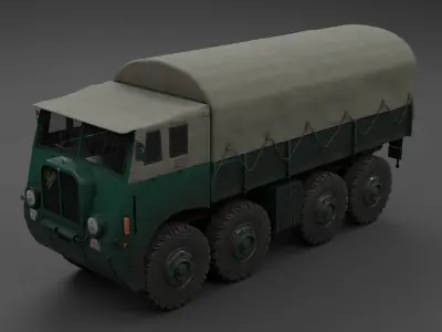 Saurer M8 8x8  Low-poly 3D model