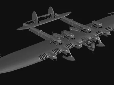 Kalinin K-7 Airplane 3D model