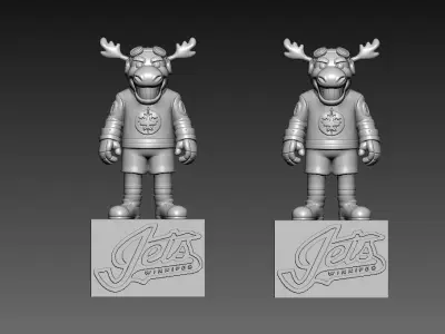 NHL - Winnipeg Jets mascot statue - decor 3D print model