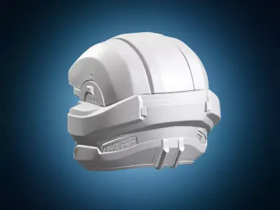 Master Chief Inspired Sci Fi Soldier Helmet 3D print model