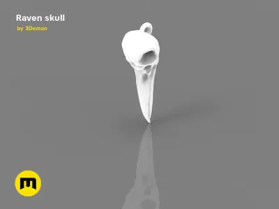Raven Skull Free 3D print model