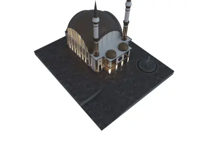 Mosque 3d Model Low-poly 3D model