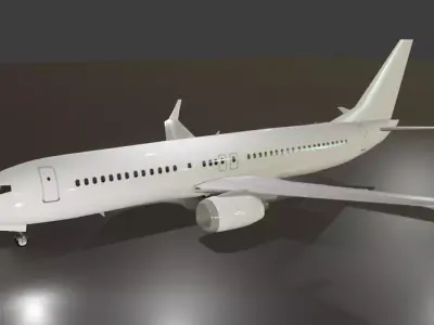 Boeing 737-800   3D model Generic livery Low Poly Low-poly 3D model