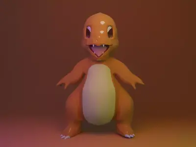 Charmander 3d model pokemon character 3D model