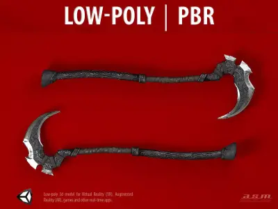 Axe weapon Low-poly 3D model