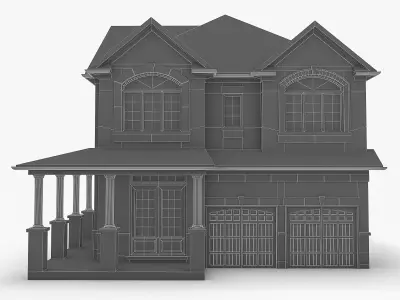 Cottage House 11  Low-poly 3D model