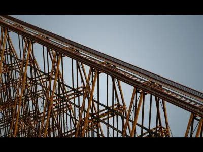 RAILWAY BRIDGE WILD WEST 3D model