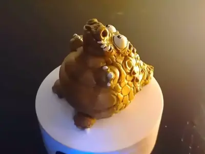 Happy fat crocodile 3D print model