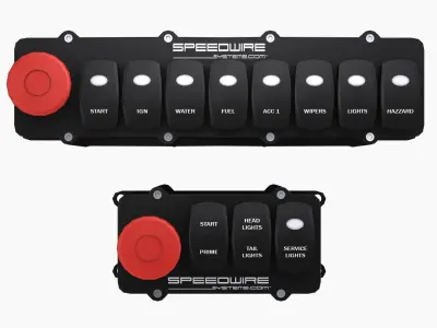 Speedwire switch panels bundle Low-poly 3D model