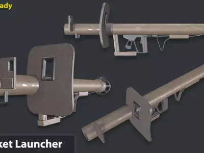 Rocket Launcher Game Ready 7   Low-poly 3D model