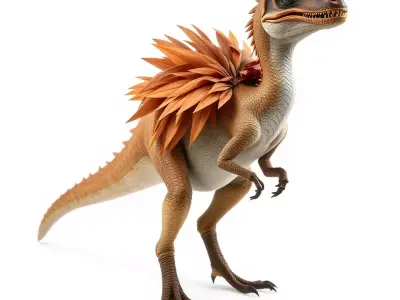 Feathered Dinosaur model pack Low-poly 3D model