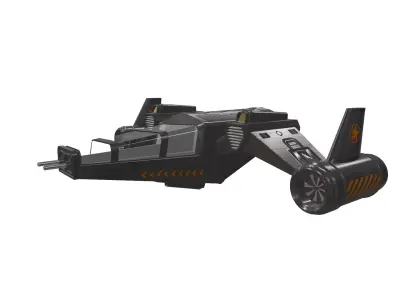 Concept Aircraft Low-poly 3D model