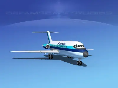 Douglas DC-9-15 Eastern 3D model