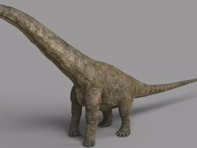 Alamosaurus dinosaur Low-poly 3D model