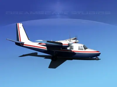 Rockwell Aero Commander 560 V02 3D model