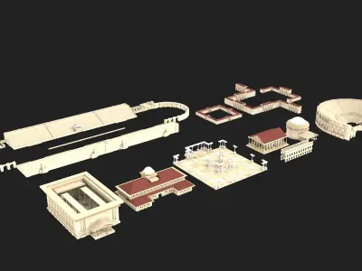 ancient buildings 3D model